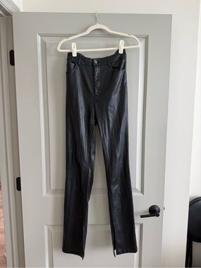 Zara Black Skinny Faux Leather Jeans